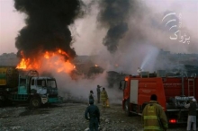 35 ISAF supply trucks torched, 6 drivers killed
